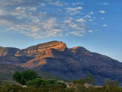 The Sacramento Mountains at golden hour, seen from Alamogordo, New Mexico